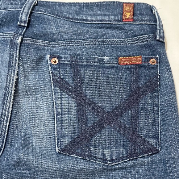 7 For All Mankind Women’s Mia Lowrise Bootcut Stretch Blue Denim Jeans - 29 - Picture 12 of 16